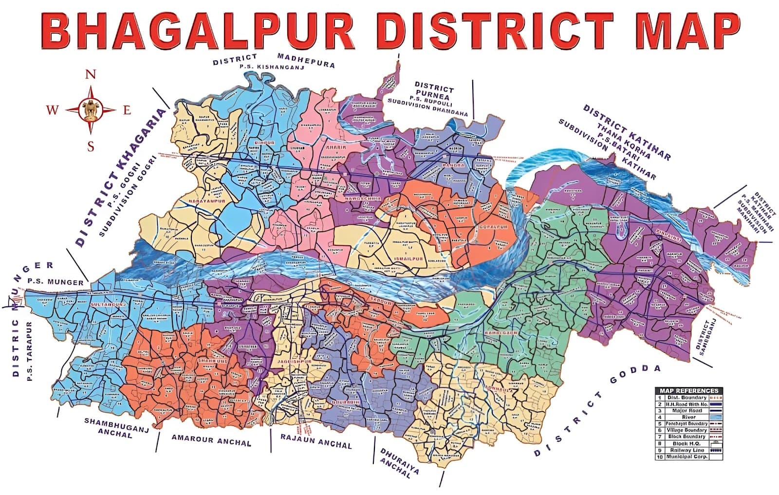 Bhagalpur District Map