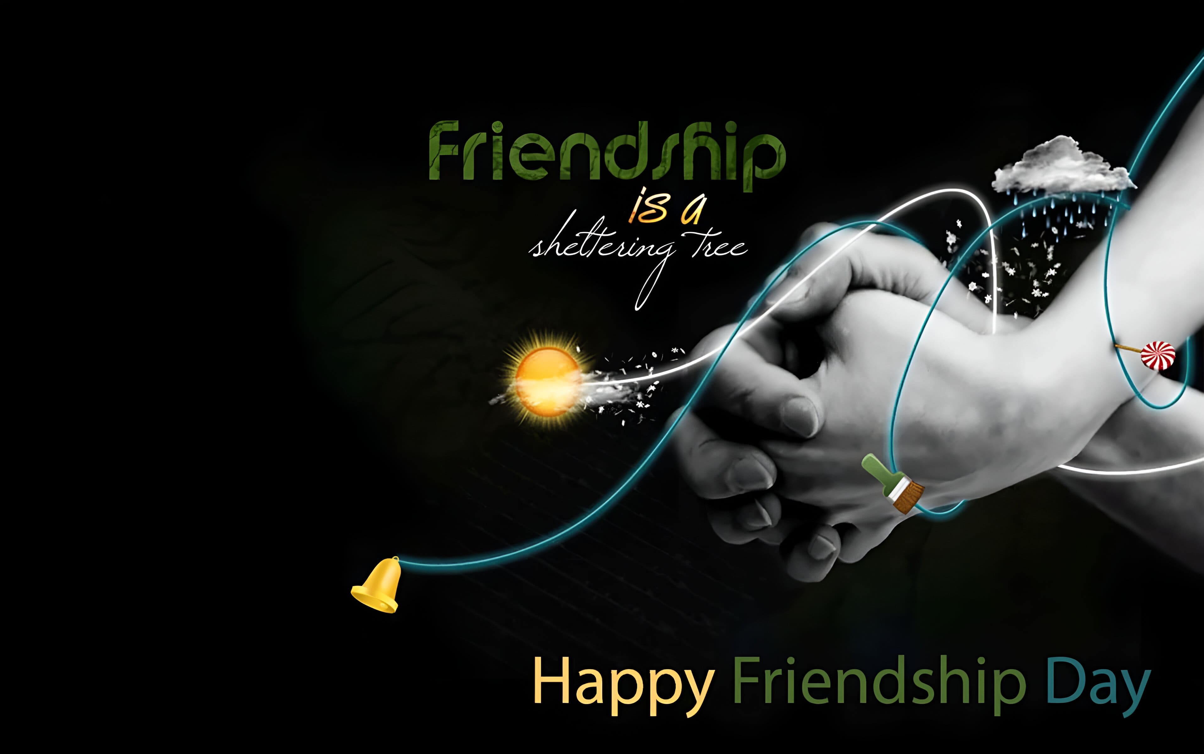 Friendship Day Greeting In The Sky